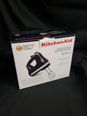 KitchenAid ультра питания ручной миксер 5 скорость в оникс черный модель KHM512OB новый - Изображение 1 из 2