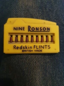 RONSON Fire Bronze Standard Lighter 9 Flints - Picture 1 of 2