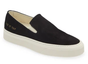 Common Projects Women's Suede Slip-On Sneaker Shoes Black Size 37 / US 7 - Italy - Picture 1 of 6