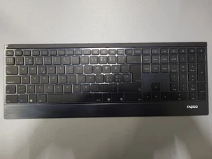 Rapoo Membrane Keyboard E9500M Fully Functional WORKS ONLY WITH BLUETOOTH - Picture 1 of 5