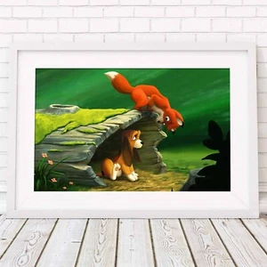 THE FOX & THE HOUND - Disney Poster Picture Print Sizes A5 to A0 **FREE DELIVERY - Picture 1 of 14