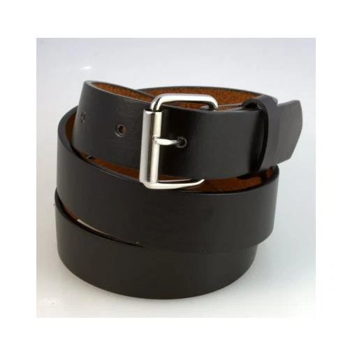 Belt Plain Leather New Snap-On Removable Roller Buckle Solid Unisex Mens Womens - Image 1 of 1