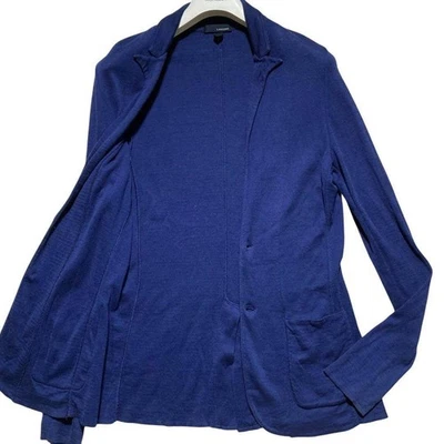 Chaqueta a medida Lardini de punto de algodón azul L talla L de Japón Foto 1 de 4