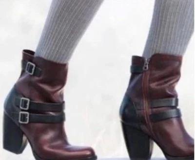 Kork Ease Anki Zip Up Brown & Black Heel Boots Ankle Booties Women's Sz 8 - Image 1 of 4