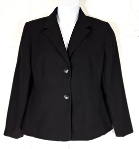 Karen Scott Petites 16P two button Polyester Black Blazer - Picture 1 of 10