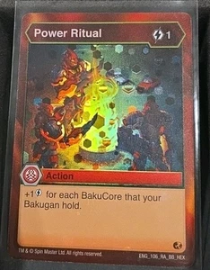 BAKUGAN POWER RITUAL FOIL ENG_106_RA_BB_HEX BATTLE PLANET MINT - Picture 1 of 3