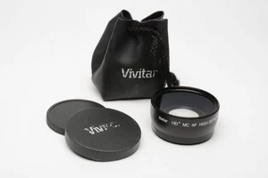 Vivitar HD4 high Definition .43X Wide Angle converter for 58mm w/Caps, pouch - Picture 1 of 7