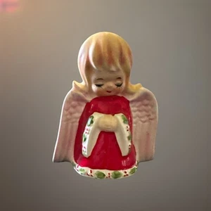 Vintage Lefton Ceramic Angel Napkin Card Holder Christmas #6111 Japan - Picture 1 of 5