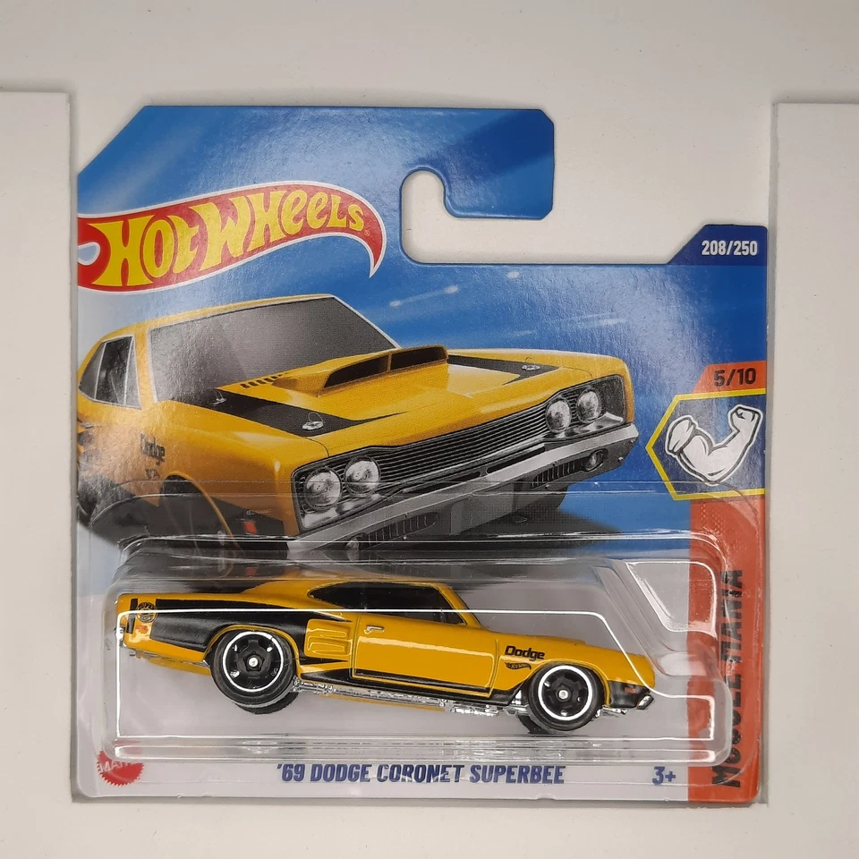 Hot Wheels Mattel 2025 '69 Dodge Coronet Superbee 208/250 HW Muscle Mania 5/10 - Immagine 1 di 1
