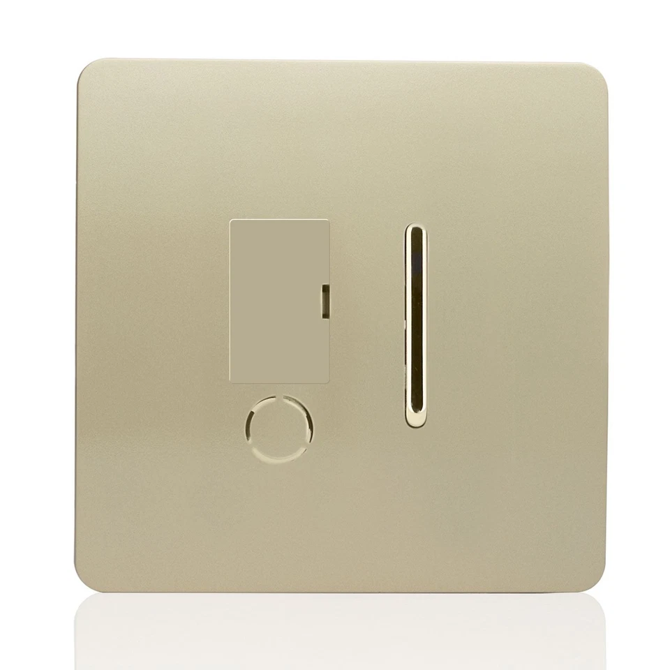 Trendi Artistic Modern Switch Fused Spur 13a With Flex Outlet Champagne Gold
