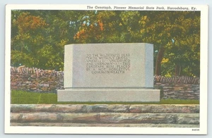 Postal The Cenotaph Pioneer Memorial State Park Harrodsburg Kentucky - Imagen 1 de 3