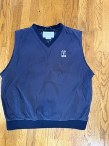 Tehama Golf  Vest Navy Blue Mens Large Blackwolf Run Logo - Picture 1 of 8