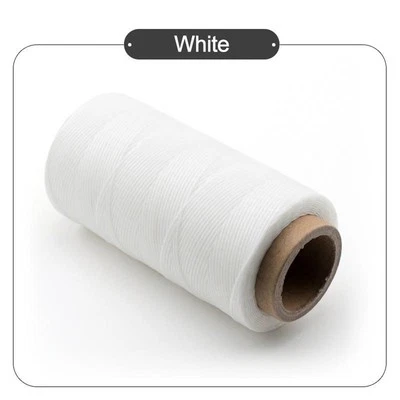 1 0mm 70M Polyester Cord Waxed Thread For Sewing Upholstery Shoes Luggage White - Image 1 of 4