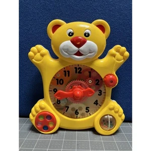 1989 Red Box Toy Bear Clock - Picture 1 of 6