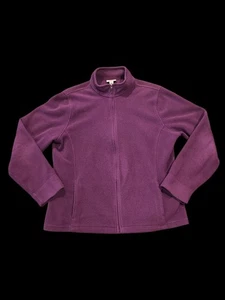 L.L. Bean Polartec Fleece Jacket Women’s XL Purple Full Zip Soft Warm - Picture 1 of 12