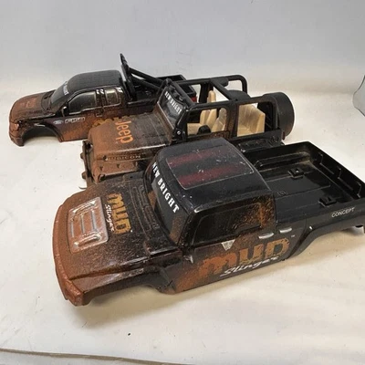 Set of 3 New Bright 1:14 ~11" RC “Mud Slinger” Off-Road Truck Jeep Bodies Shell - Image 1 of 4