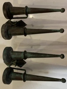Vtg Wall Sconce Pair Taper Candle Holder Made In India - Picture 1 of 12
