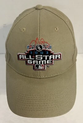 2003 MLB Baseball All Star Game Hat Beige Strap Back Chicago White Sox ESPN - Image 1 of 4