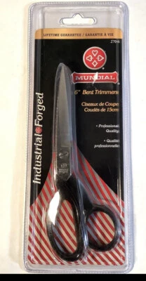 NEW  MUNDIAL 270-6 BENT TRIMMER DRESSMAKER SHEAR SCISSOR 6" - Image 1 of 3