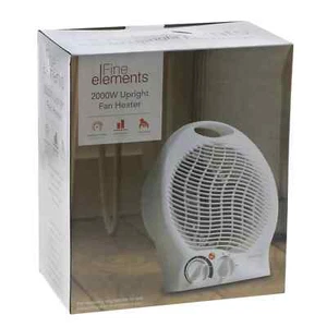 Fan Heater 2KW Hot Air Blower 3 Heat Settings 1000-2000W Thermostat Portable - Picture 1 of 5