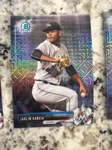 2017 BOWMAN CHROME MEGA BOX REFRACTOR CARD MIAMI MARLINS JARLIN GARCIA BCP23 - Picture 1 of 1