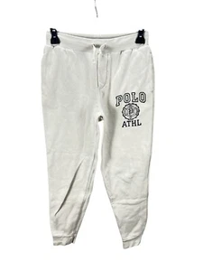 Polo Ralph Lauren Boys White ATHL Sweatpants Pockets M (10-12) Cotton Blend - Picture 1 of 13