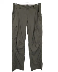 LL Bean Vista Trekking Pants Womens 10 Green Straight Leg Adjustable Outdoor - Picture 1 of 12