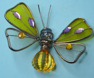 ArtGlass style Butterfly Ornament Sun Catcher - Picture 1 of 2