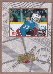 1997-98 Donruss Priority Stamps Bronze #1 Patrick Roy - Colorado Avalanche