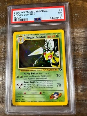 Pokemon 2000 Gym Challenge KOGA'S BEEDRILL Holo #9 PSA 7 RARE - Image 1 of 2