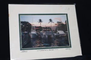 Maui Hawaii Art Print 8"x10" * 'Lahaina Harbor' * Signed by Artist Elizabeth May - Picture 1 of 9