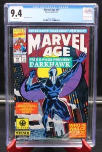 Marvel Age #97 Comic Book 1991 Mike Manley Darkhawk Cover CGC 9.4 D13105 - Picture 1 of 3