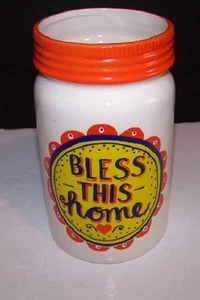 Wanderlust Bless this Home Keramikvase 6,5" h - Bild 1 von 4