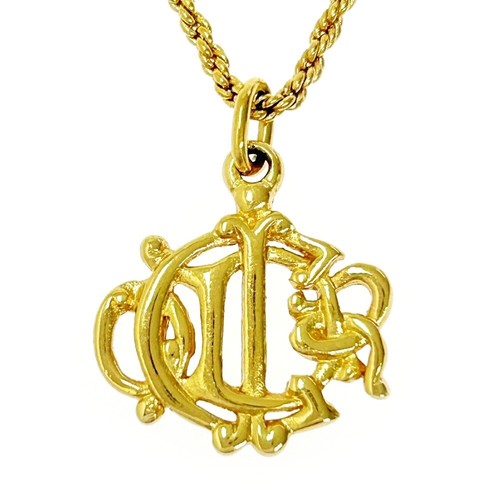 Collana donna Christian Dior con emblema placcato oro 271248