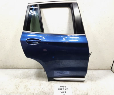 ✅ Panel de carcasa de puerta de pasajero trasero derecho BMW G01 X3 18-24 OEM azul C1M con vidrio * Foto 1 de 4