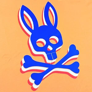 PSYCHO BUNNY Mens HENTON Limited Edition PIMA Cotton Graphic Printed Tee Shirt - Picture 1 of 10