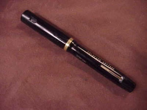 # SHEAFFER WHITE DOT OVERISZED BLACK FLATTOP,  MISSING CLIP,  c1924 - Picture 1 of 9