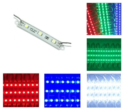 STRISCIA 3 LED SMD 12V BIANCO BLU ROSSO alta luminosità AUTO lampada luce tv - Immagine 1 di 4