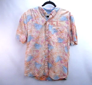 Vintage Fat Face UK Fently Palm Short Sleeve Shirt Hawaiian Mens Size L Orange - Picture 1 of 8