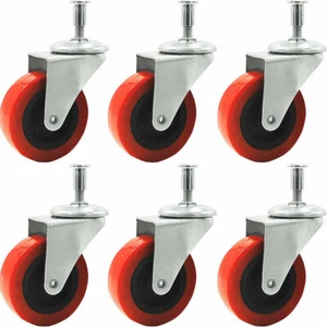 Menge 6, 2 Zoll Low Profile Schwenkbares Rollenrad Schwerlast Kriecher - Bild 1 von 5