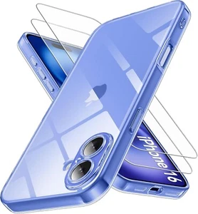 Coque Noir/transparent + 2 Verre Trempé protection Pour IPHONE 16 - Imagen 1 de 27