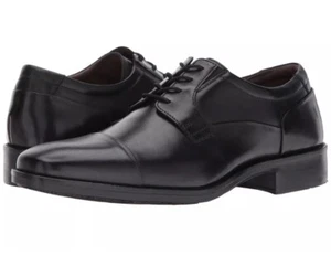 Johnston & Murphy Men's 20-6901 Lancaster Cap Toe Black Leather Oxford Shoe 9 M - Picture 1 of 8