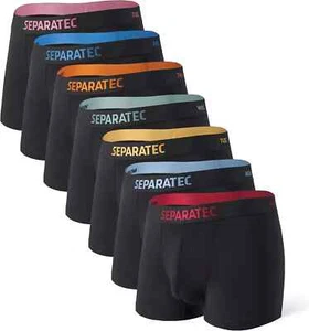 Separatec Medium, 3,5" Schrittlänge - 7er Pack - schwarze Unterwäsche mit buntem Bund - Bild 1 von 5