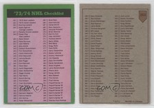 1973-74 O-Pee-Chee Checklist Dark Back Checklist Cards 133-264 #263