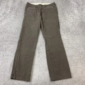 Hollister Boot Chino Pants Men's Size 31X32 Brown Slash Pocket Flat Front Cotton - Picture 1 of 9