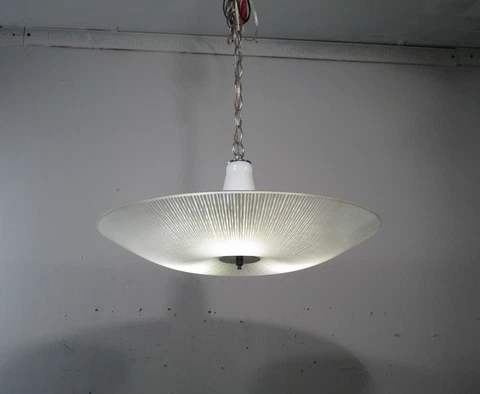 Antique Vintage Mid Century Modern Chandelier Glass Shade 3 Lt. Unique Pendant Cover