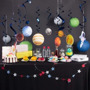 Solar System Hanging Swirl Decorations Outer Space Planet Party Supplies, - Picture 1 of 7