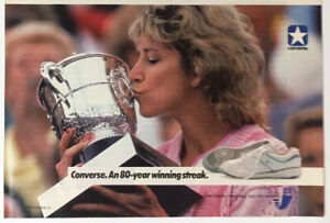Chris Evert Tennis Converse Shoes 1988 Vintage Print Ad 8x5.5 Inches