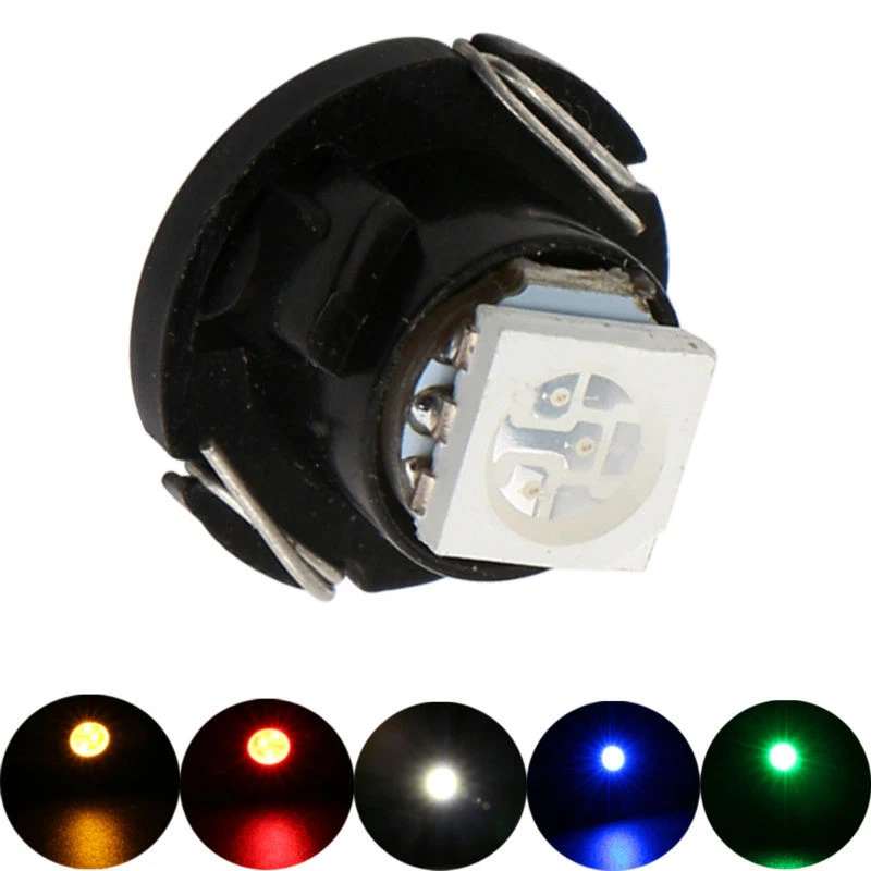 10Pcs T4.7 5050 LED 1SMD 12V Dashboard Light Bulbs Warning Indicator Light 12V - Image 1 of 1