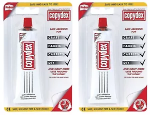 2x Copydex Adhesive Craft Carpet Fabric Textile Leather DIY Bonding Glue 50ml - Picture 1 of 1